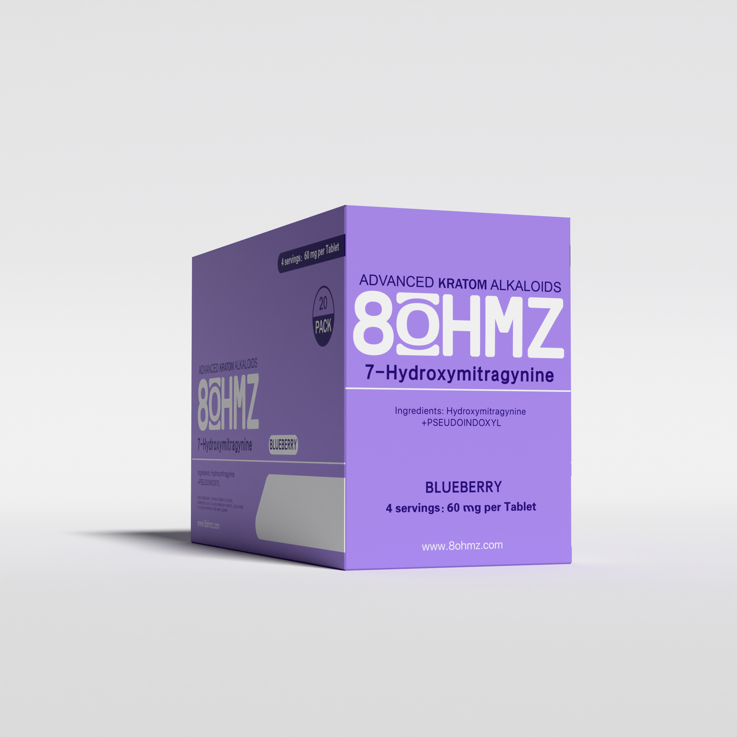 8OHMZ Blueberry | 7-Hydroxy + Pseudo | 4ct  | 60mg